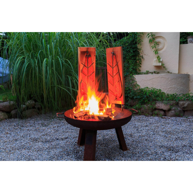 Flammlachsbrett mit Norwegischem Lachsfilet