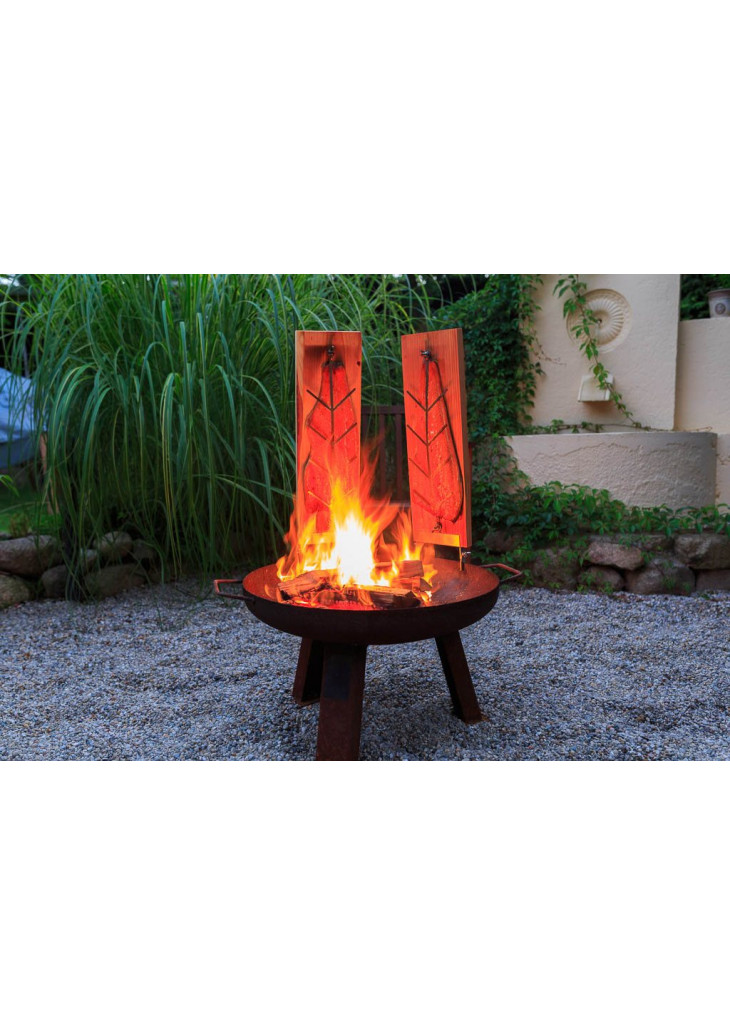 Flammlachsbrett mit Norwegischem Lachsfilet