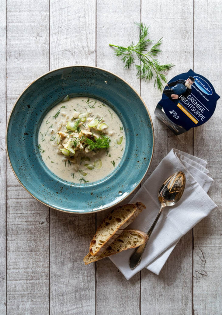 Cremige Hechtsuppe nach Müritzfischer Art