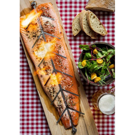 Flammlachsbrett mit Norwegischem Lachsfilet