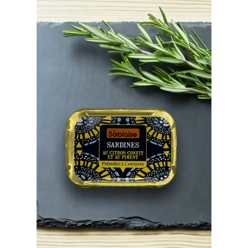 La Sablaise Sardinen mit kandierten Zitronen und Chili