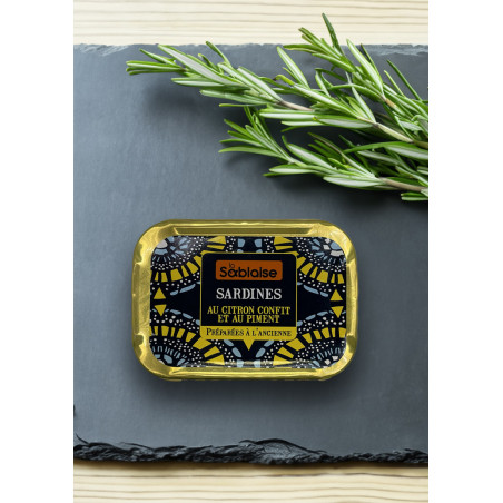 La Sablaise Sardinen mit kandierten Zitronen und Chili