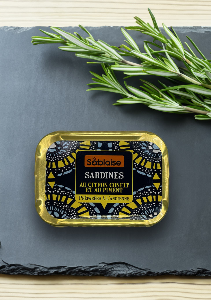 La Sablaise Sardinen mit kandierten Zitronen und Chili