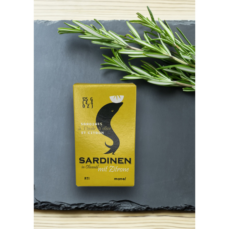 Ati Manel Sardinen in Olivenöl mit Zitrone