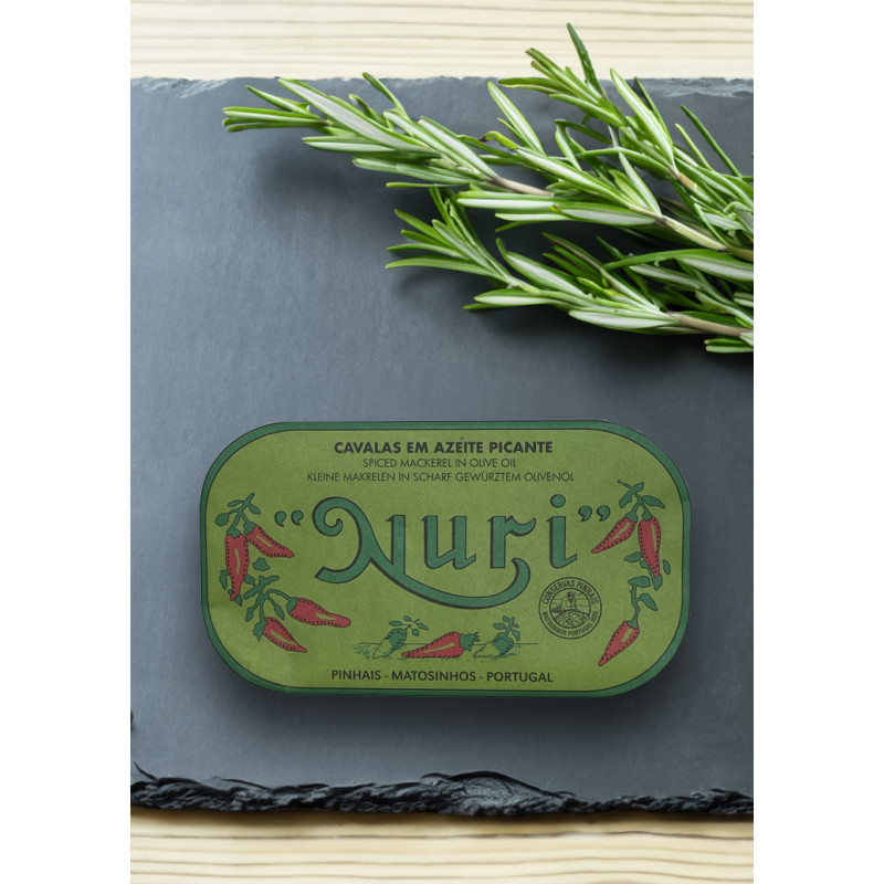 Nuri Kleine Makrelen in pikant gewürztem Olivenöl