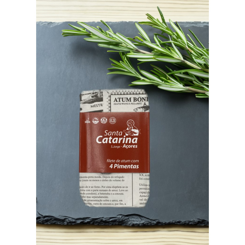 Santa Catarina Thunfischfilet in Olivenöl mit vier Pfeffervarianten