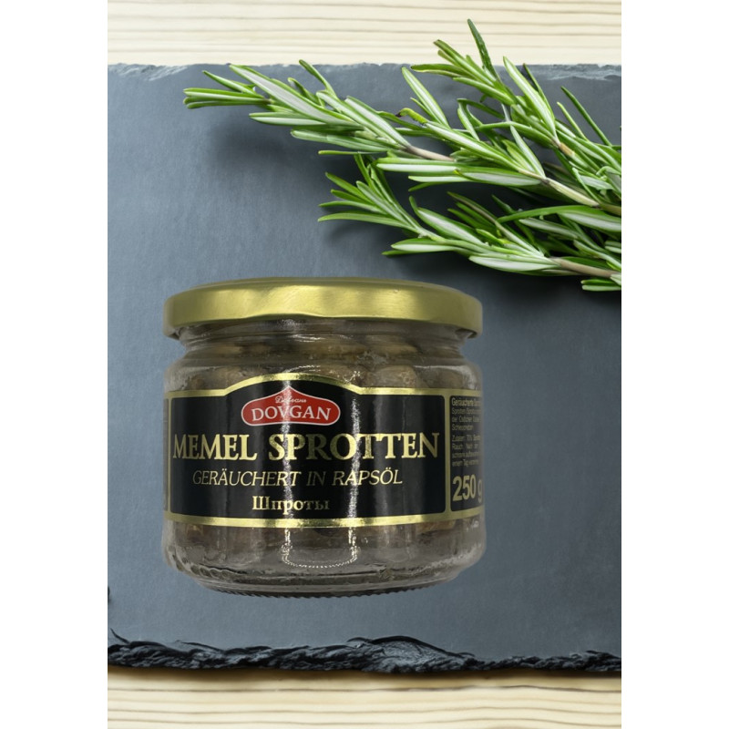 Dovgan Memel Sprotten geräuchert in Rapsöl 250 g