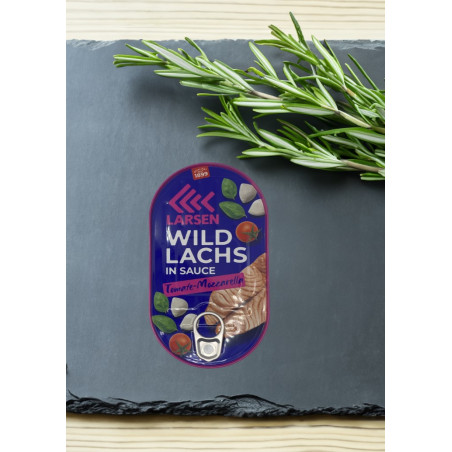 Larsen Wildlachs in Tomate-Mozzarella Sauce