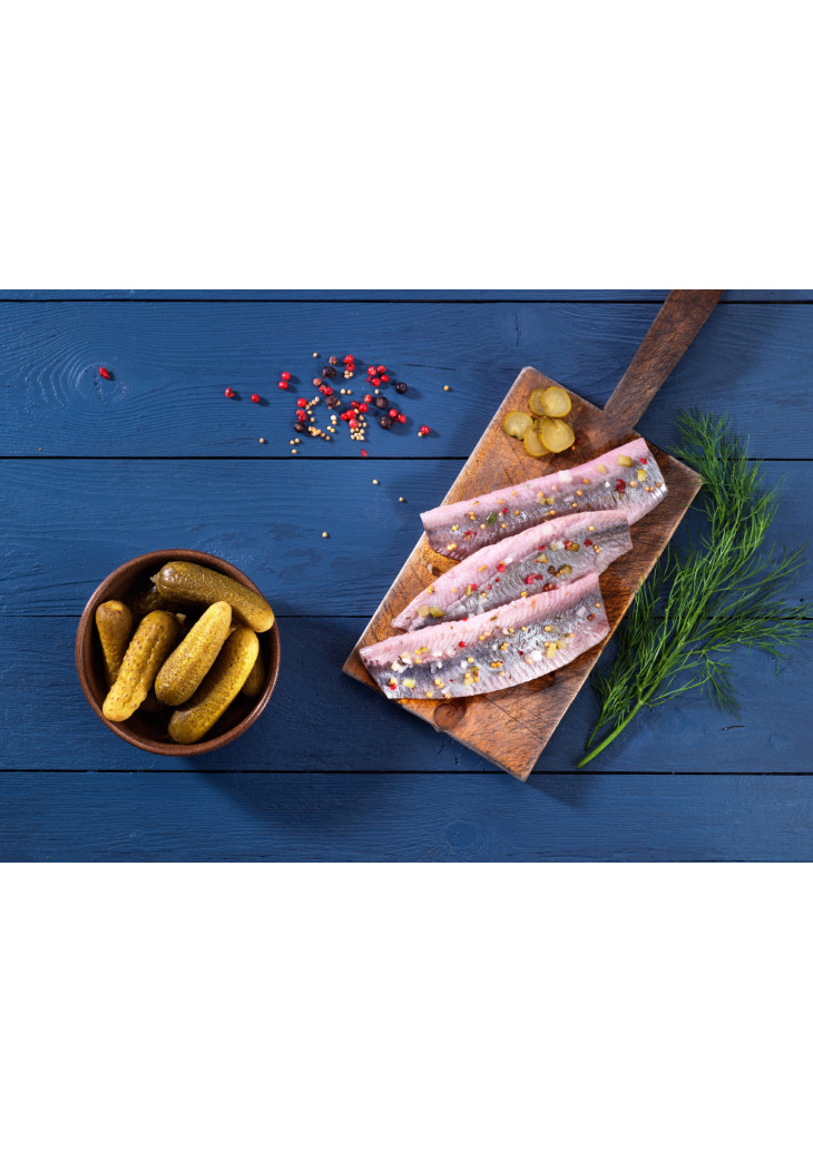 Emder Sommer Matjesfilet in Gurke-Dill Aufguss