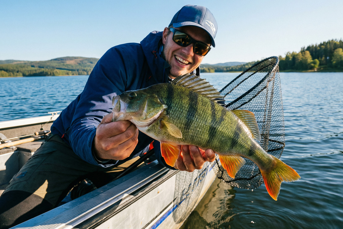 Barsch angeln an der Müritz – erfolgreicher Fang vom Boot
