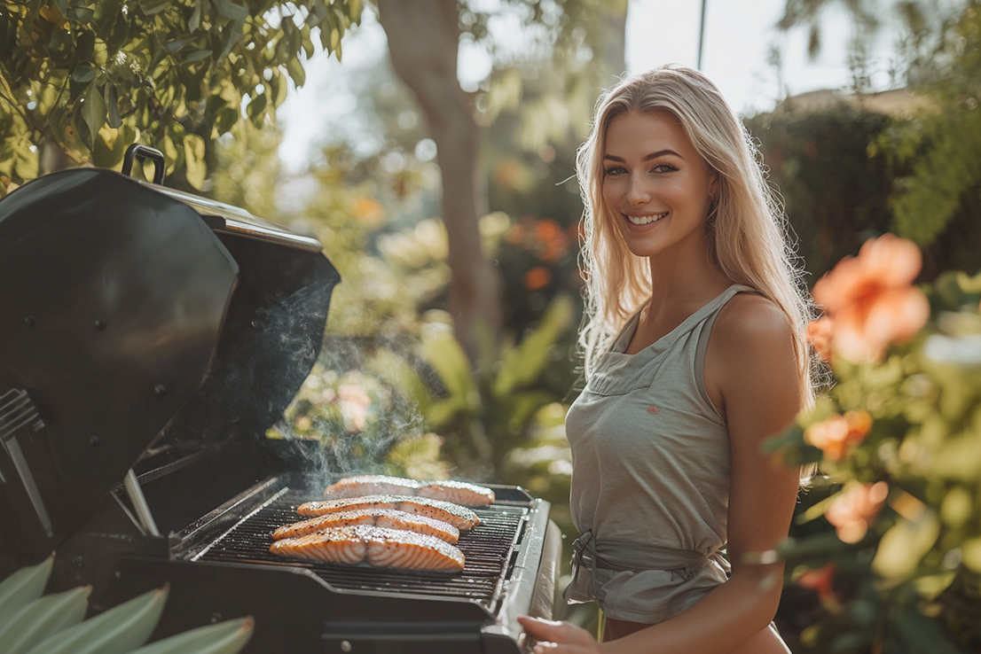 Gegrilltes Lachsfilet