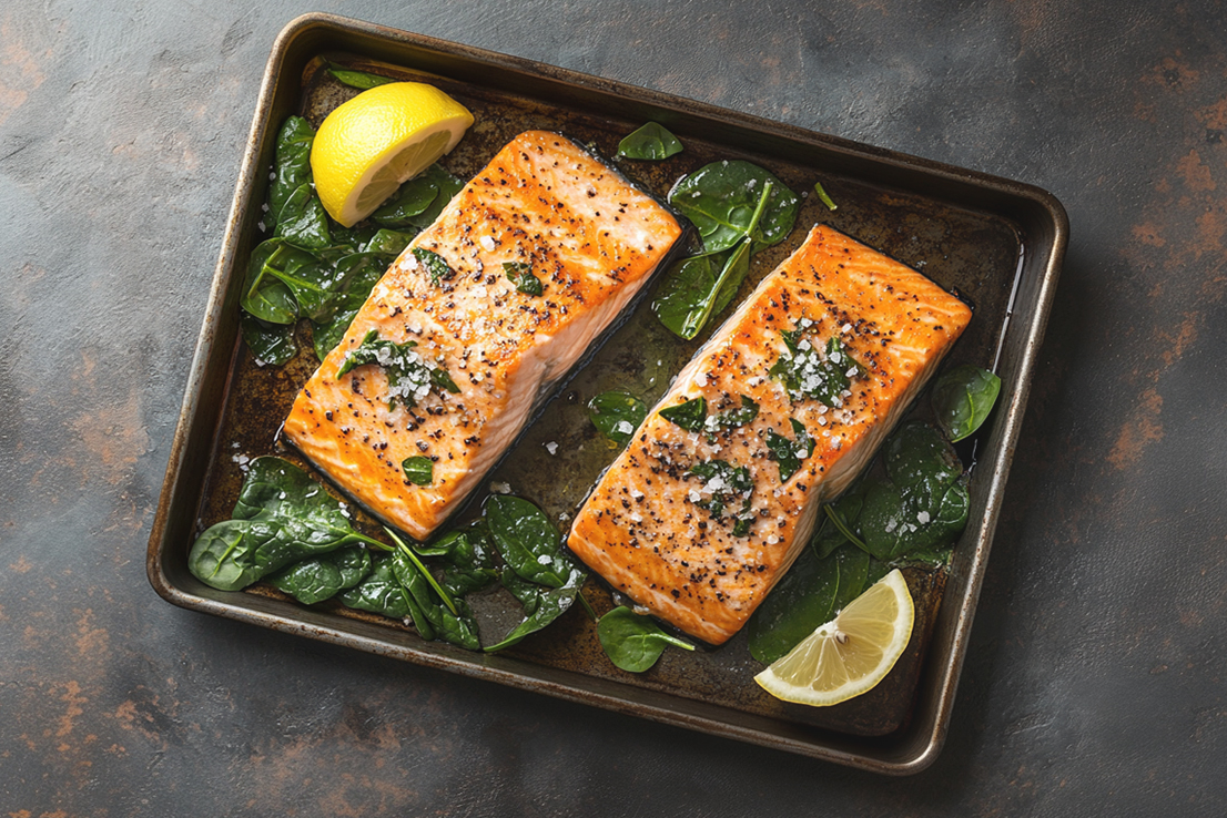 Lachs im Backofen mit Zitronen und Kräutern