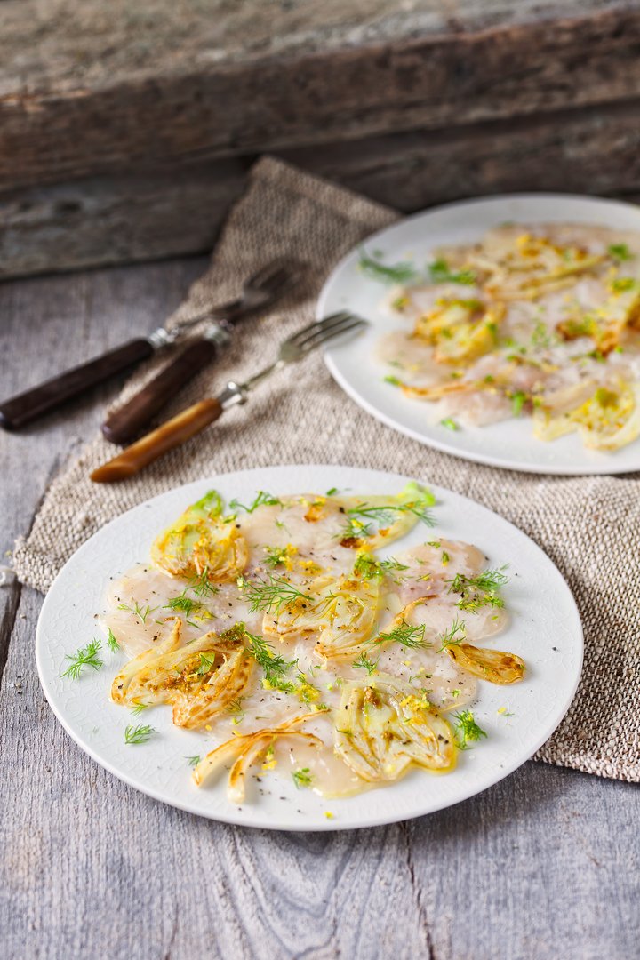 Forellencarpaccio mit Fenchel