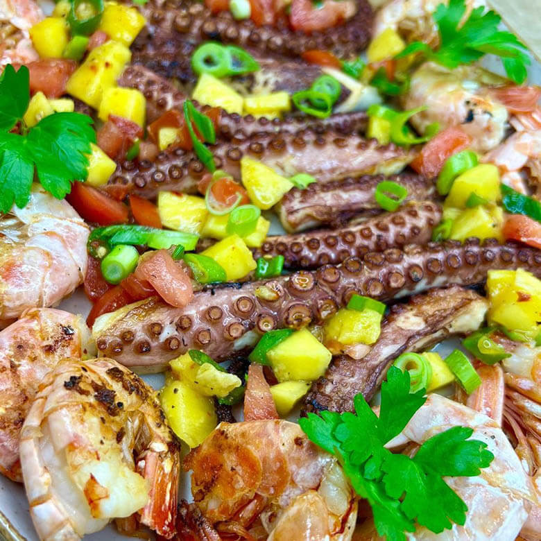 Pulpo Tentakel Platte