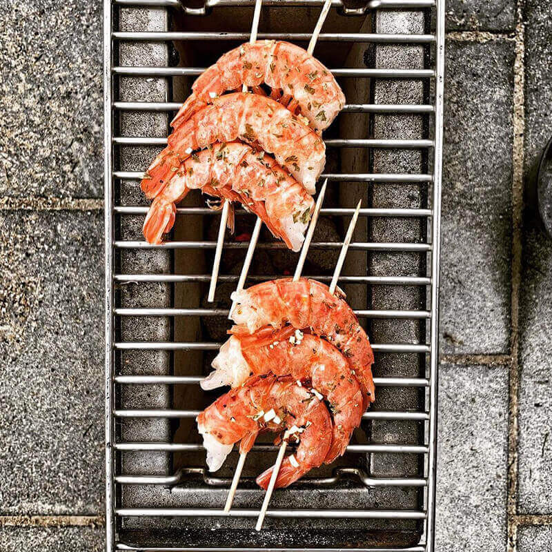 Gegrillte Garnelen-Spieße Gegrillte Garnelen-Spieße